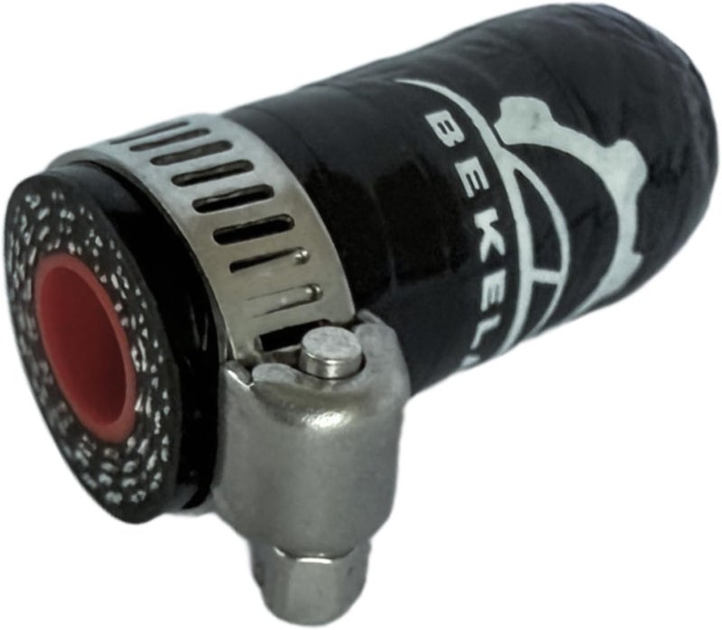 bekelan 3/8 Inch(9.5mm) ID Black High Temperature 4-ply Reinforced Silicone Hose Cap With Clamp,For Turbo Bypass Valve/Vacuum/Throttle Body Water Port/Heater Core/Fix Leak - Image 1